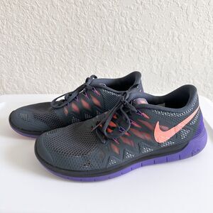 Nike Free 5.0 Women’s Running Shoes Gray Purple Size US 10 Lightweight Trainers